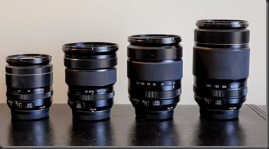 Four fuji lenses